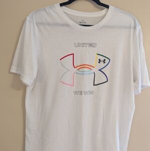 Under Armour T Shirt Rainbow Pride woman M United We Win UA